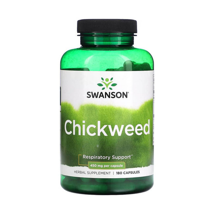 Chickweed (Eczeme, Psoriazis, Dermatite), 450 mg, Swanson, 180 capsule SW1068