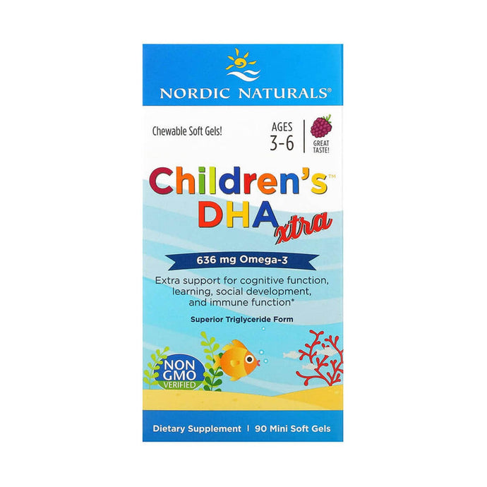 Children's DHA Xtra, 636 mg, Nordic Naturals, 90 Mini Soft Gels