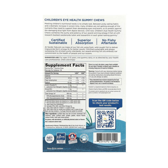 Children's Eye Health Gummies, Nordic Naturals, 30 jeleuri