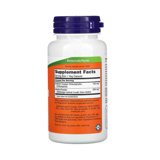 Chlorophyll (Clorofila), 100mg, Now Foods, 90 capsule
