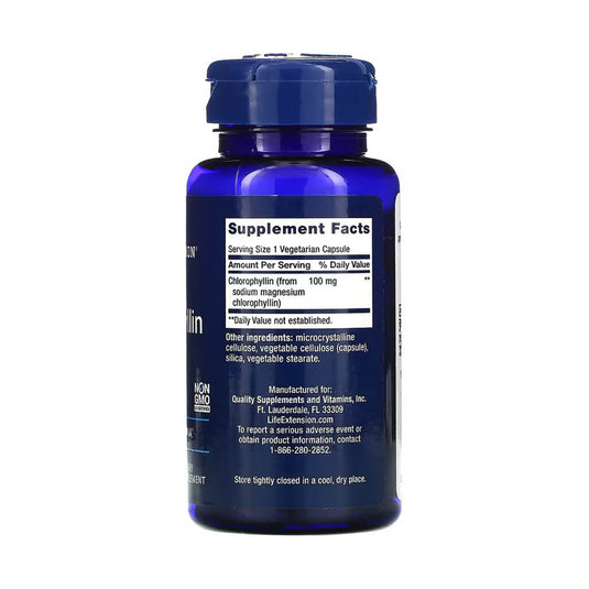 Chlorophyllin (Clorofilina), 100 mg, Life Extension, 100 capsule
