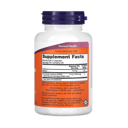 Chondroitin Sulfate, 600 mg, NOW Foods, 120 capsule