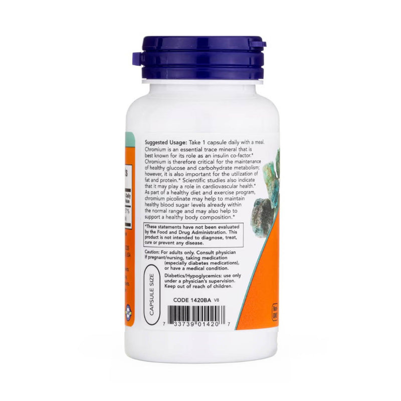 Încărcați imaginea în vizualizatorul Galerie, Chromium Picolinate, Crom Picolinat, 200mcg, Now Foods, 100 capsule
