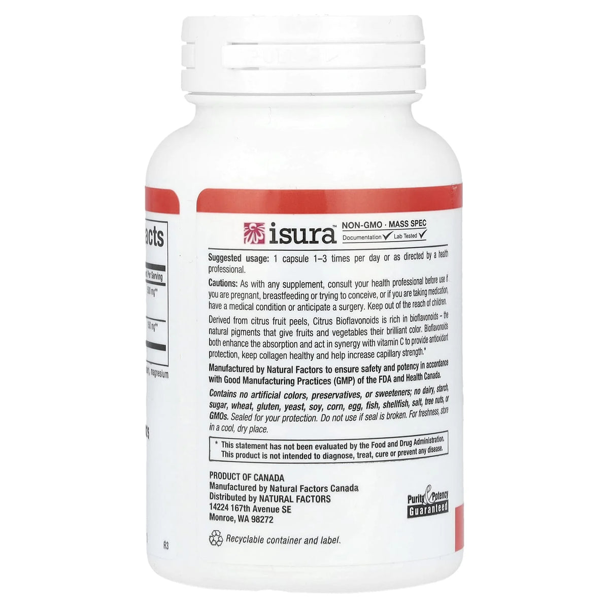 Citrus Bioflavonoids Plus Hesperidin, 650 mg, Natural Factors, 90 capsule