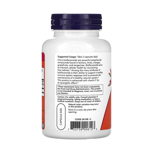 Citrus Bioflavonoids si Vitamina C, Now Foods, 100 capsule