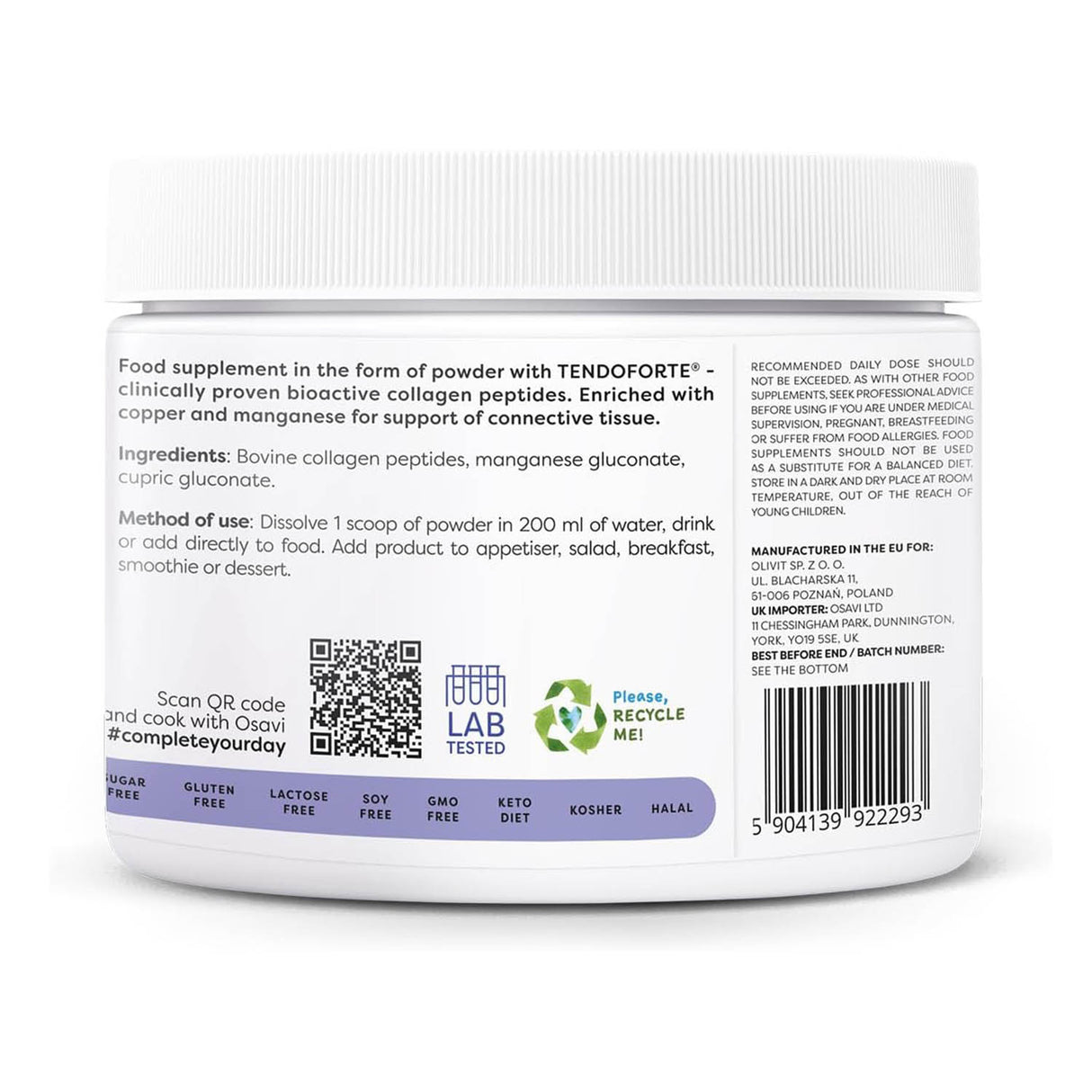 Collagen Tendons & Ligaments, Osavi, 151g