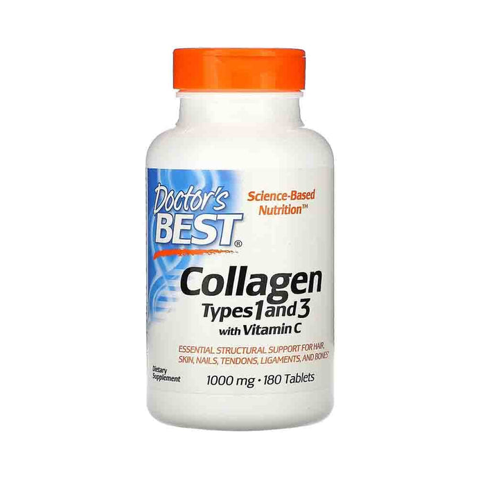 Collagen Types 1 and 3 with Vitamin C, 1000mg, Doctor's Best, 180 tablets