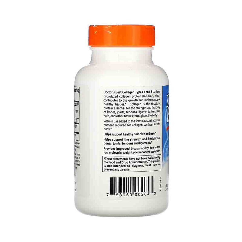 Încărcați imaginea în vizualizatorul Galerie, Collagen Types 1 and 3 with Vitamin C, 1000mg, Doctor&#39;s Best, 180 tablets
