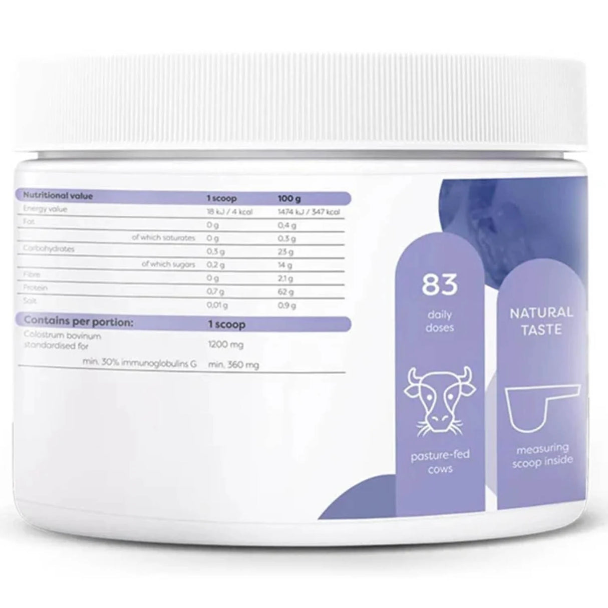 Colostrum Powder, 1200 mg, Osavi, 100g