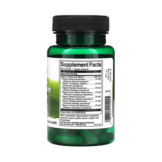 Complex 7 Mushroom, Swanson, 60 capsule SW1524