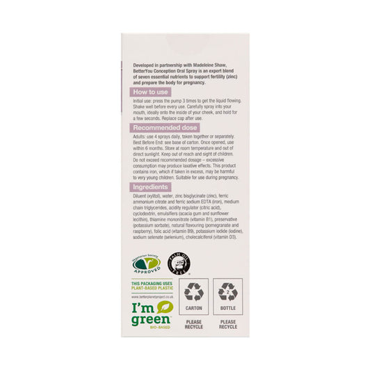 Conception Daily Oral Spray (Pregatire Sarcina), BetterYou, 25 ml