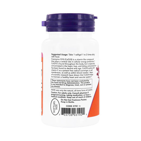 CoQ10 (Coenzima Q10) 50 mg with Selenium & Vitamin E, Now Foods, 50 softgels