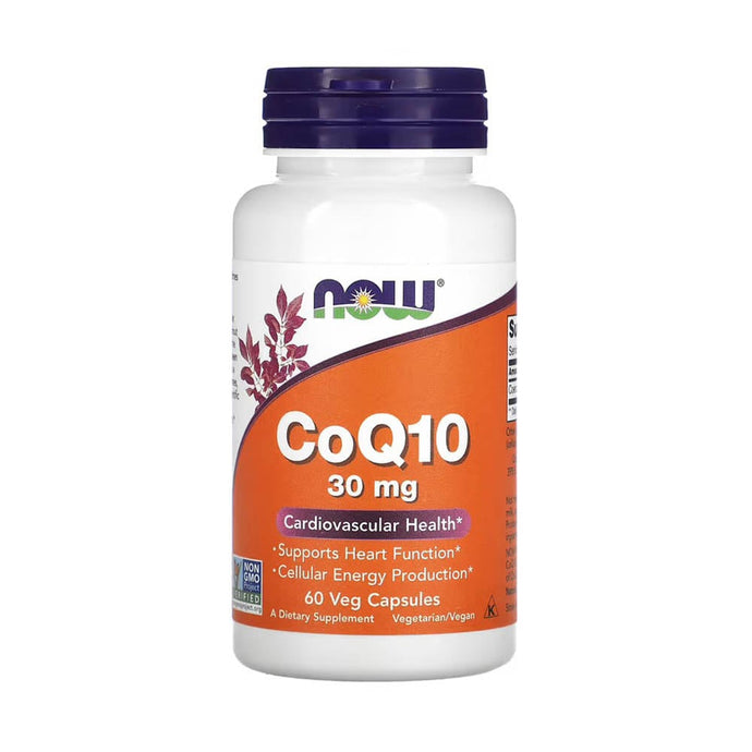 CoQ10 (Coenzima Q10), 30mg, Now Foods, 60 capsule