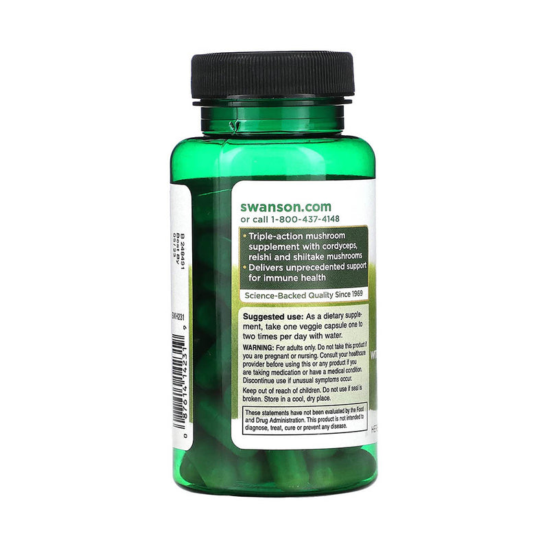 Încărcați imaginea în vizualizatorul Galerie, Cordyceps Complex with Reishi and Shiitake, Swanson, 60 capsule SWH231
