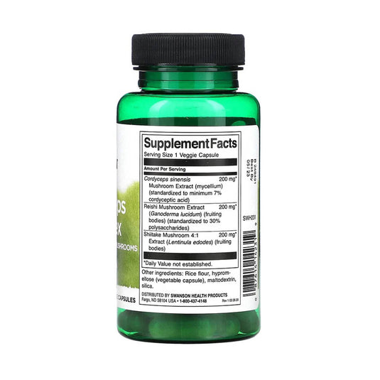 Cordyceps Complex with Reishi and Shiitake, Swanson, 60 capsule SWH231
