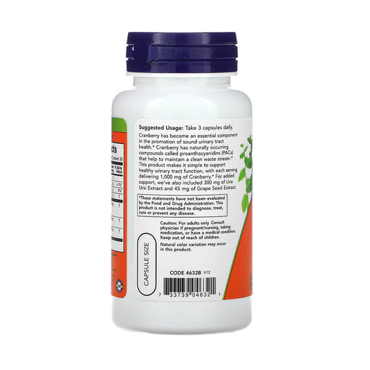Cranberry with PACs (Tractul Urinar), NOW Foods, 90 capsule