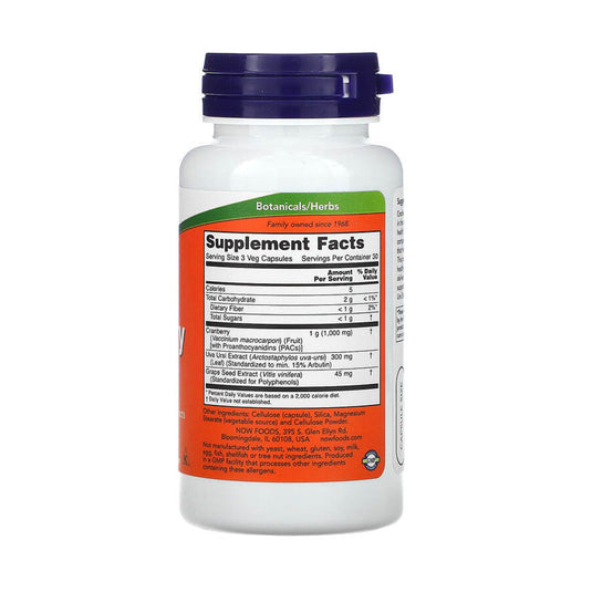 Cranberry with PACs (Tractul Urinar), NOW Foods, 90 capsule