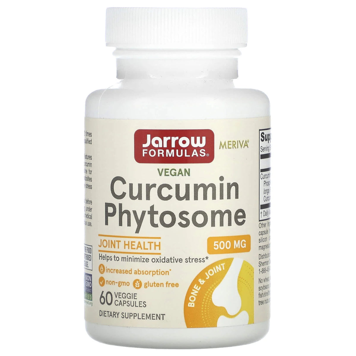 Curcumin Phytosome with Meriva, 500 mg, Jarrow Formulas, 60 capsule