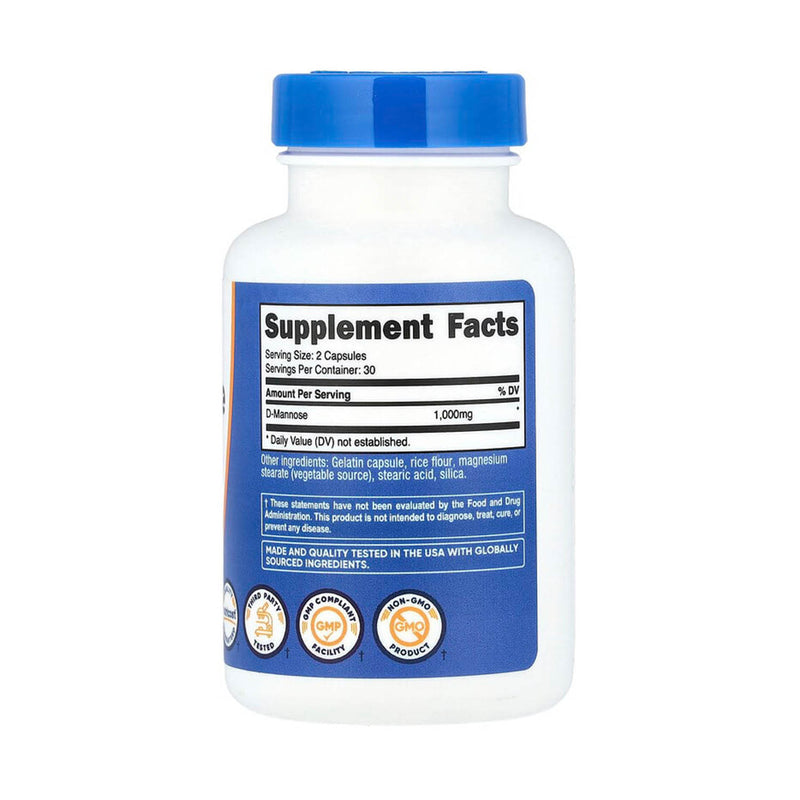 Încărcați imaginea în vizualizatorul Galerie, D-Mannose, 500 mg, Nutricost, 60 capsule
