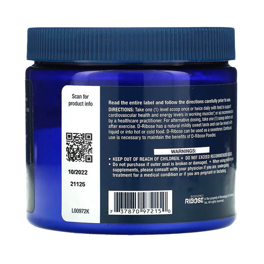 D-Ribose Powder (Energizant Cardiovascular), Life Extension, 150 g