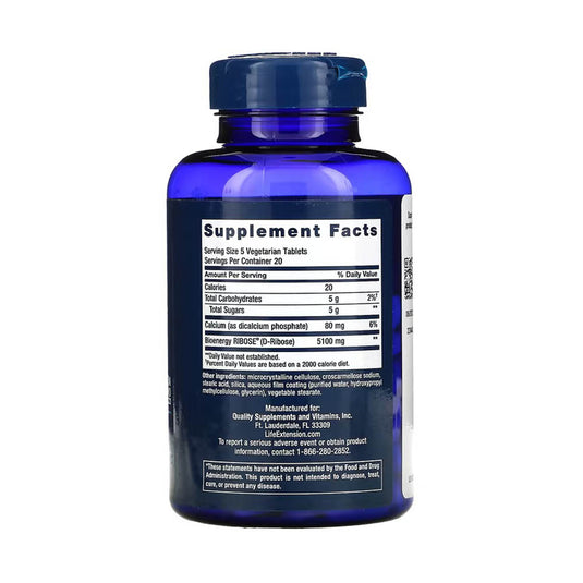 D-Ribose Tablets, Life Extension, 100 tablete