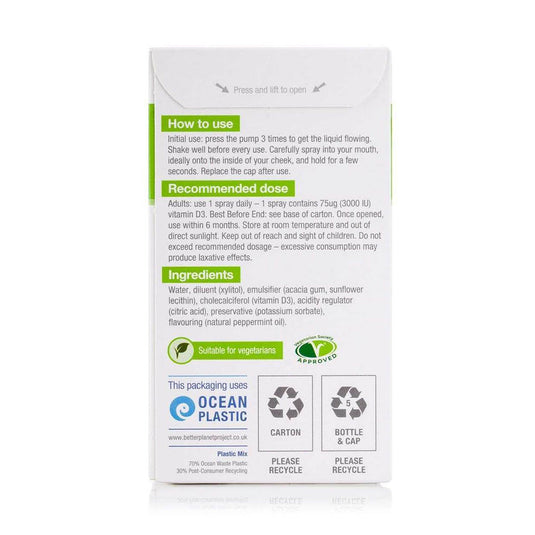 5+1 Gratuit D3000 IU, Daily Vitamin D Oral Spray, BetterYou, 15 ml
