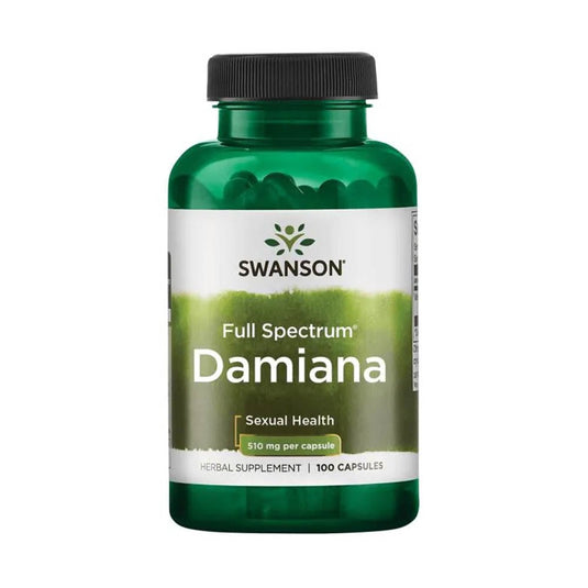 Damiana Leaves, 510mg, Swanson, 100 capsule SW532