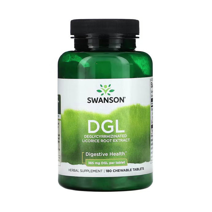 DGL (Extract Lemn Dulce) 385 mg, Swanson, 180 Tablete masticabile SWH154