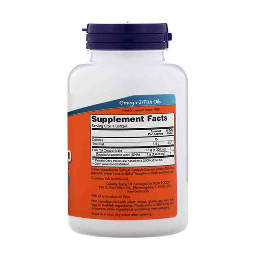DHA-1000 Brain Support (Omega 3), Now Foods, 90 softgels
