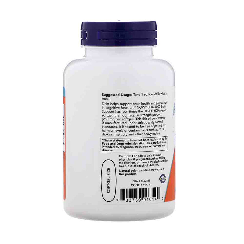 Încărcați imaginea în vizualizatorul Galerie, DHA-1000 Brain Support (Omega 3), Now Foods, 90 softgels
