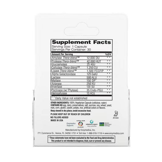 Digest, Complete Enzyme Formula, Enzymedica, 30 capsule