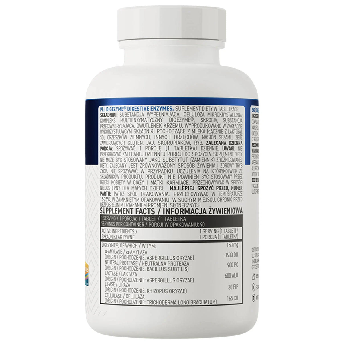 Digezyme Digestive Enzymes, OstroVit, 90 tablete