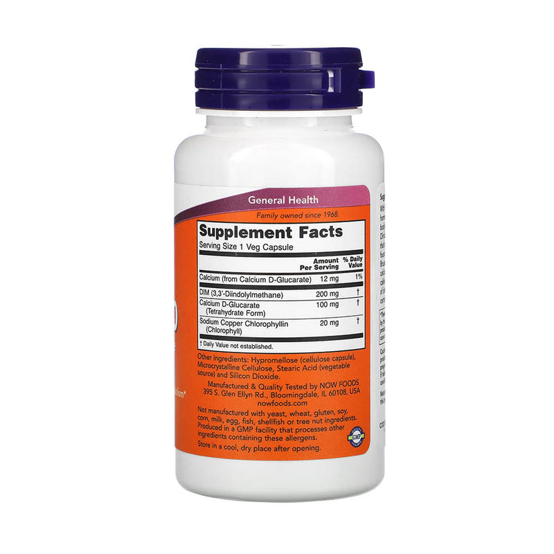Încărcați imaginea în vizualizatorul Galerie, DIM 200 With Calcium D-Glucarate, NOW Foods, 90 capsule
