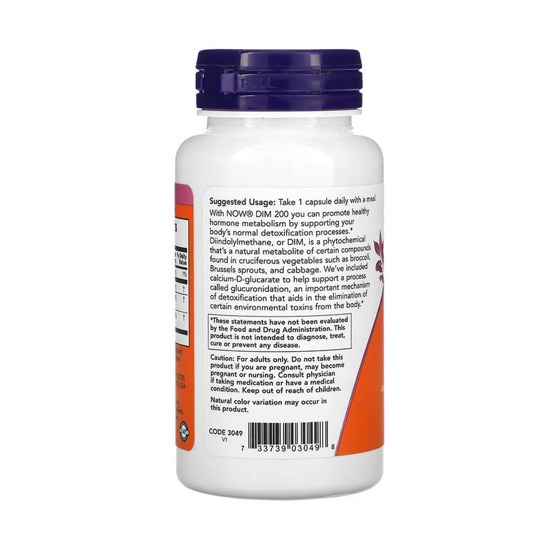 Încărcați imaginea în vizualizatorul Galerie, DIM 200 With Calcium D-Glucarate, NOW Foods, 90 capsule
