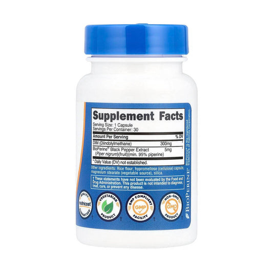 DIM 300 (Diindolylmethane), 300 mg, Nutricost, 30 Capsule