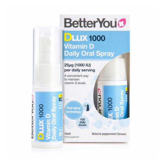 5+1 Gratuit DLUX 1000 IU Vitamin D Oral Spray, BetterYou, 15ml