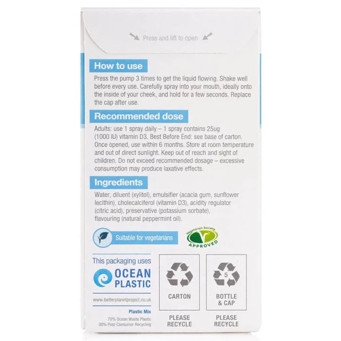 DLUX 1000 IU Vitamin D Oral Spray, BetterYou, 15ml