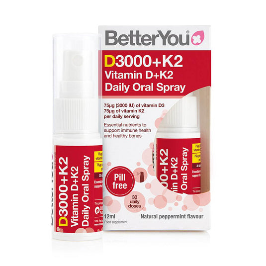 5+1 Gratuit DLux D3000 + K2 Vitamin Oral Spray, BetterYou, 12 ml