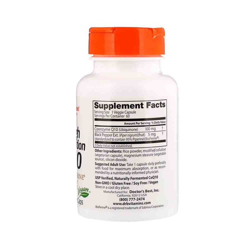 Încărcați imaginea în vizualizatorul Galerie, High Absorption CoQ10 with BioPerine, Doctor&#39;s Best, 60 Veggie Caps
