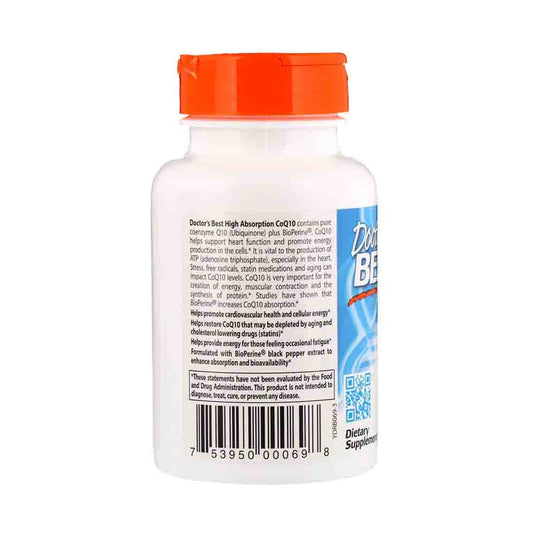 High Absorption CoQ10 with BioPerine, Doctor's Best, 60 Veggie Caps