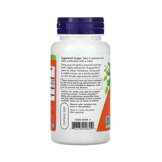 Dong Quai Organic (Angelica Sinesis) 520mg, Now Foods, 100 capsule
