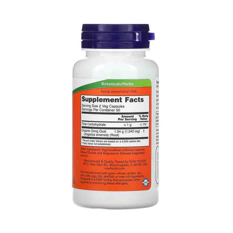 Încărcați imaginea în vizualizatorul Galerie, Dong Quai Organic (Angelica Sinesis) 520mg, Now Foods, 100 capsule
