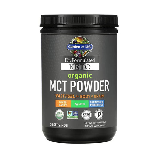Dr. Formulated Keto, Organic MCT Powder, Garden of Life, 300 g