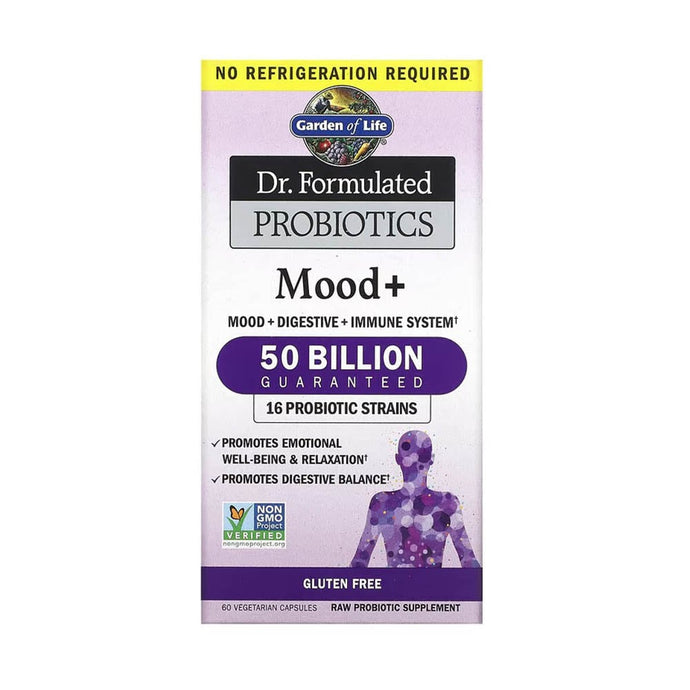 Dr. Formulated Probiotics, Mood+ 50 Billion, Garden of Life, 60 capsule