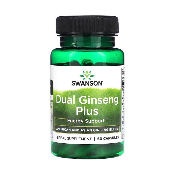 Dual Ginseng Plus Ashwagandha, Swanson, 60 capsule SWH242