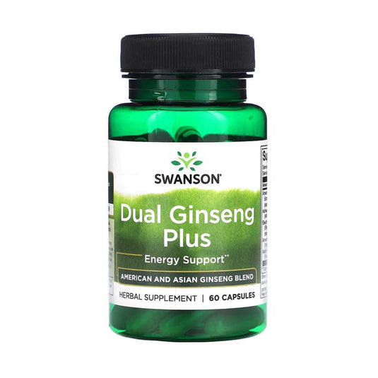 Dual Ginseng Plus Ashwagandha, Swanson, 60 capsule SWH242