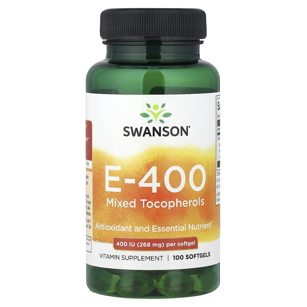 Vitamina E-400, Mixed Tocopherols, 400 IU,, Swanson, 100 softgels SW151