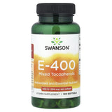 Vitamina E-400, Mixed Tocopherols, 400 IU,, Swanson, 100 softgels SW151