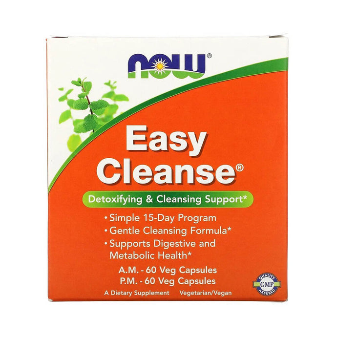 Easy Cleanse (Detoxifiere), Now Foods, Pachet 2 in 1, 60 capsule fiecare