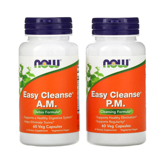 Easy Cleanse (Detoxifiere), Now Foods, Pachet 2 in 1, 60 capsule fiecare